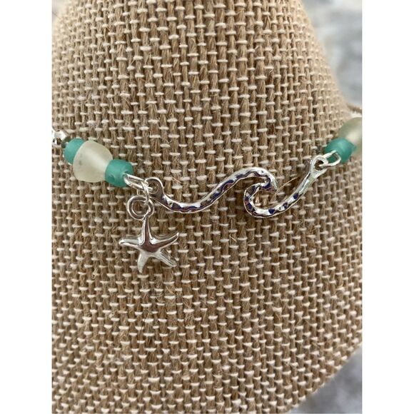 Silver Anklet with Starfish #beach - Picture 2 of 3
